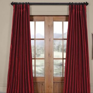100% Silk curtains 4 panels